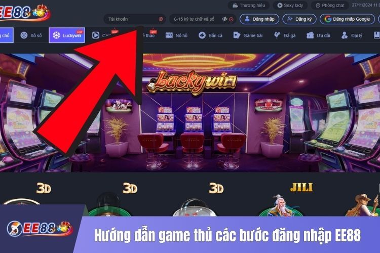 Hướng dẫn game thủ các bước đăng nhập EE88